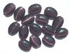 15 14x10mm Amethyst Fiber Optic Flat Ovals